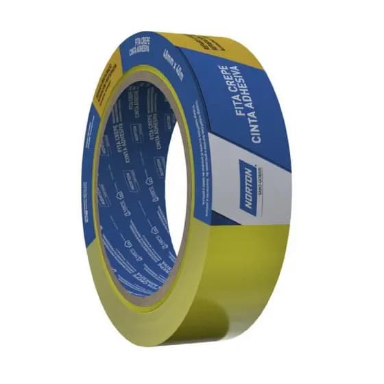 Fita Crepe Larga Auto Reparo Amarela 48x40 - Norton
