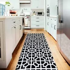 Tapete Passadeira Antiderrapante 1,35m X 45cm Estampado Gold