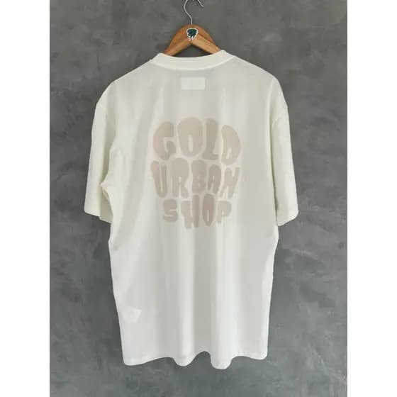 camiseta streetwear  GOLD BUBBLE 100% algodao fio 30.1 y2k