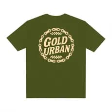 camiseta oversized streetwear gold chain