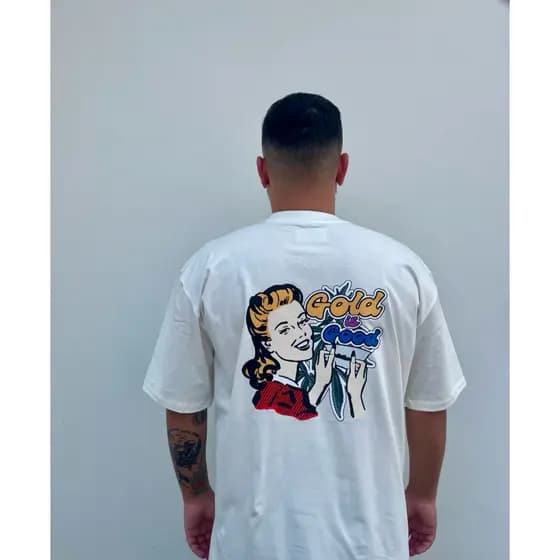 CAMISETA MASCULINA OVERSIZED GOLD MARIJUANA STREETWEAR NACIONAL 100% ORIGINAL