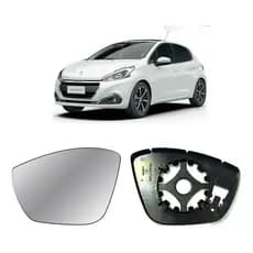 Lente Espelho C/ Base Peugeot 208 2012/2020 Lado Esquerdo