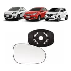 Lente Espelho C/ Base Fiat Mobi S Pisca 15/23 Lado Direito
