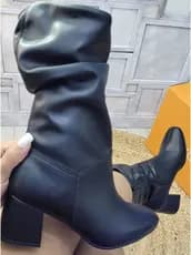 Bota Feminina Beira Rio Cano Longo Salto Grosso Elegante