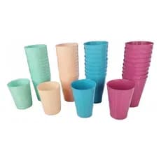 Kit 30 Copos 300 ml de Plástico - Merenda, festas, crianças - Reutilizável