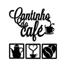Kit Cantinho do Café 4 Peças 30cm Decoração Maravilhosa para Cozinha