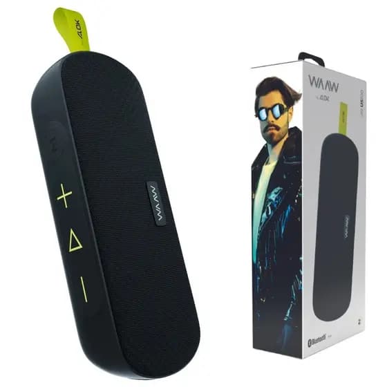 Caixa De Som Bluetooth Waaw By Alok Us 100sb Portátil Tws Ip Preto E Verde