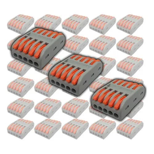 Kit 40 Conector Emenda Isolante Derivação S/ Solda 5x5 Vias