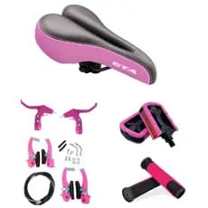 Kit Bike Completo Selim GTA + Manopla + Pedal Rosca Grossa + Freio Paco  Aros 24 a 29