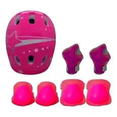 Capacete Infantil + Kit Proteção para Crianças de 3 a 10 Anos Bike Skate Patins Hoverboard Patinete Bicicleta Manobras
