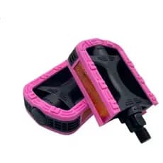 Pedal Bicolor Preto com Rosa Bicicleta Aro 26 29 Rosca Grossa 9/16 Metalciclo para Bike com Pedivela de Encaixe Parafuso