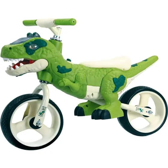 Bicicleta de dinossauro T-Rex infantil ARO 12- verde - Músicas - Luzes e Sons de Dinossauros