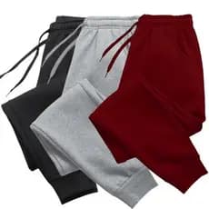 Kit 3 Calças Moletom  Slin Algodão Confortável Treino Academia Passeio Básico Várias Cores Premium