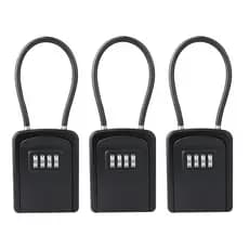 3x Cadeados Metal Cofre Senha Guarda Chaves Carro Surf Lock Airbnb