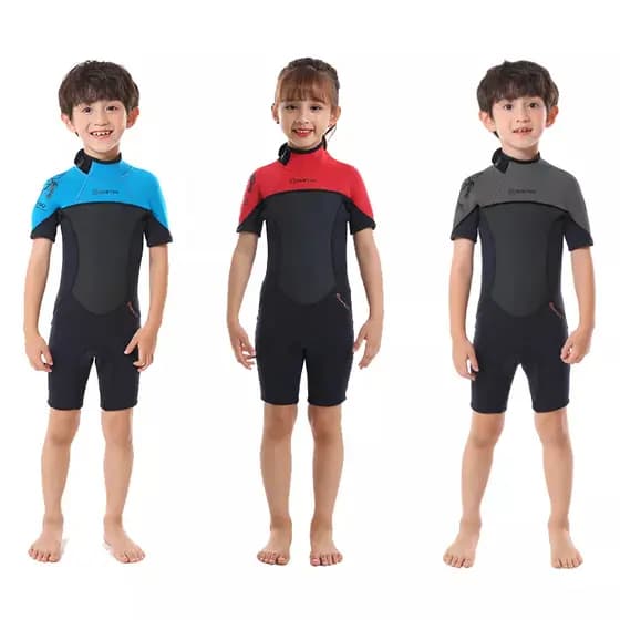 Short John Roupa Borracha Neoprene - Surf natação mergulho praia piscina - Infantil Unissex