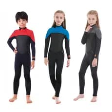 Macacão Infantil Unissex Neoprene 2,5mm Long John Roupa Borracha Surf Natação Mergulho Piscina Praia