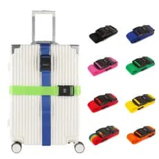 2x Fitas Segurança Ajustável Malas Viagem Código Senha Diferentes Cores