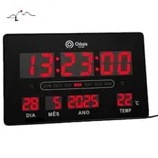 Relógio Parede Digital Grande Calendário Temperatura Le-2132