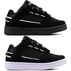 kit 2 pares Tenis academia Masculino e Feminino Moda Diferente  skate unisex Preto e Preto Roxo Casual envio full