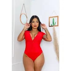 Body Blusa Feminino Manga Curta decote em V frente trançada -  Suplex