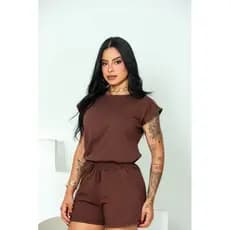 Conjunto em Malha 100% algodão Shorts e Blusa