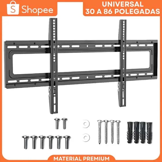 Suporte de Tv Fixo Universal Para Parede e Painel 30 Até 86 Polegadas Fertak