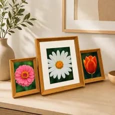 Kit 3 Porta Retrato Estilo Cor Madeira 10 Cm X 15 Cm Decoração Para Casa Luxo Foto Moldura Antiga