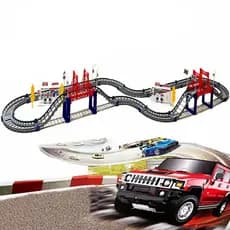Super Pista Carrinho Brinquedo + 2 Carrinhos a Pilha Corrida