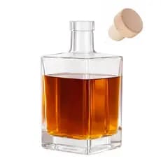 Garrafa Vidro 500 ML Luxo Whisky Licor Azeite Decoração Casa