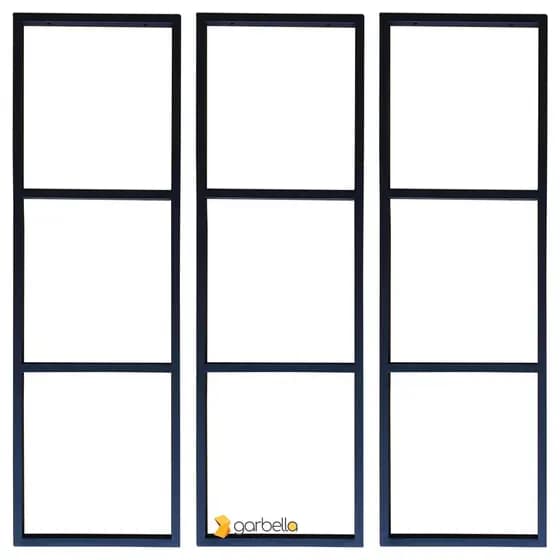 Suporte Triplo Estilo Industrial Preto P Pratelei.30cm - 3uni Trio (SKU3303)