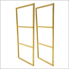 Suporte Estilo Industrial Triplo Dourado para Prateleiras de 30cm - 2 unidades (SKU3302D)