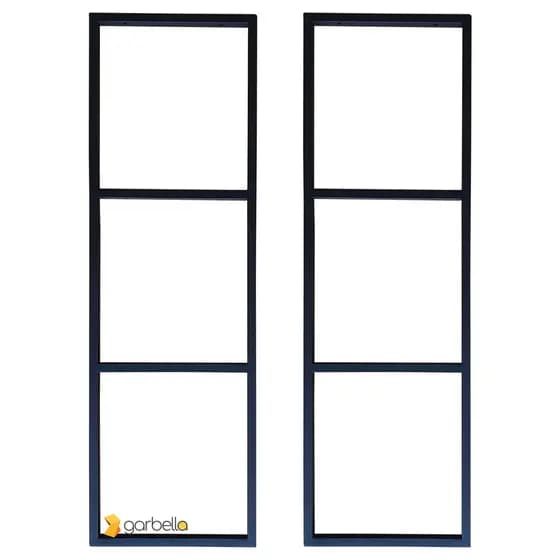 Suporte Triplo Estilo Industrial Preto P Pratelei.30cm - 2uni Par (SKU3302)
