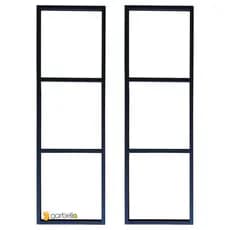 Suporte Triplo Estilo Industrial Preto P Pratelei.30cm - 2uni Par (SKU3302)