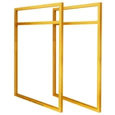 Par de Suportes Estilo Industrial Dourado para Prateleiras de 40cm