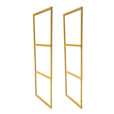Par de Suportes Estilo Industrial Dourados para Prateleira de 20cm - (SKU3202D)