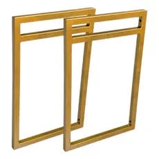 Garbella Design, Par De Suportes Estilo Industrial Dourado P Prateleiras 20cm
