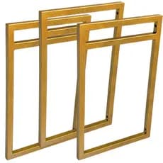 Garbella Design, Trio de Suportes Estilo Industrial Dourado para Prateleiras de 20cm