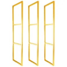 Trio de Suportes Estilo Industrial Dourados para Prateleira de 20cm - (SKU3203D)