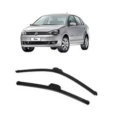 Kit Palheta VW Polo Hatch Sedam 2004 a 2012 Limpador Parabrisa Silicone