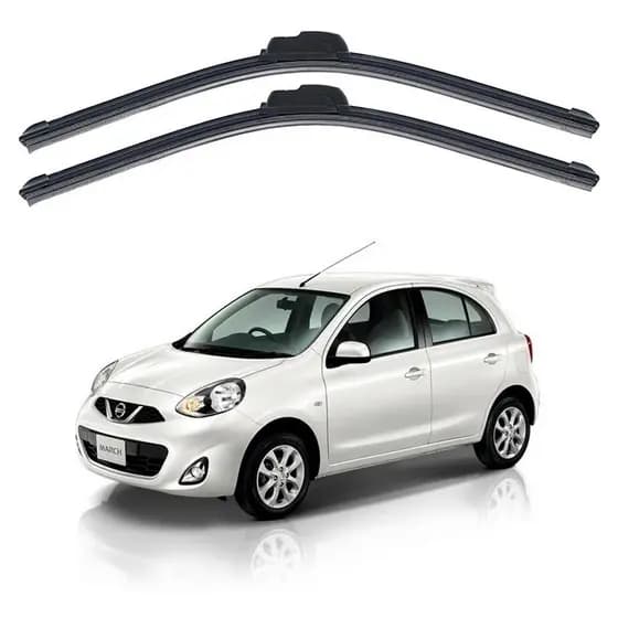 Par Palhetas Limpador Parabrisa Nissan March 2012 Em Diante