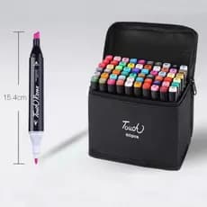 Caneta Marcadores TOUCH Kit 24/36/48/60/80/120  Ponta Dupla Conjunto Pintura Artística Estojo Bolsa
