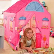 Barraca Cabana Minha Casinha Tenda Infantil Menina Rosa Toca Brinquedo Dobrável Fácil de Montar
