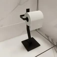 suporte porta papel higiênico chão banheiro lavabo papeleira