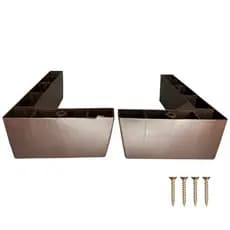 kit 8 pés cantoneira resistente canto para sofá poltrona movéis cor tabaco 12x21cm