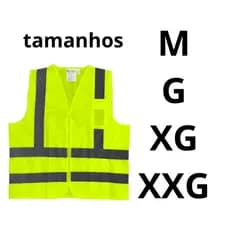 Colete Segurança Refletivo Sinalização 1 Bolso Epi Verde M/G/XG/XXG