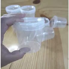 100 un Pote Plástico Premium Redondo 220 ml com Tampa Lacre Bolo no Pote
