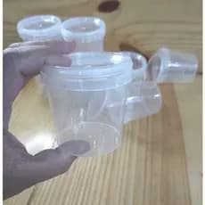 50 un Pote Plástico Premium Redondo 220 ml com Tampa Lacre Bolo no Pote
