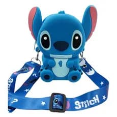 Bolsinha Infantil Silicone Alça Carteira Lilo Stitch Angel