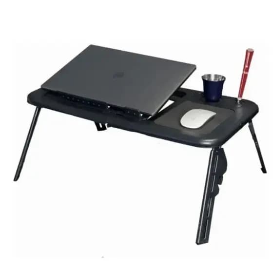Mesa para Notebook Suporte portátil Dobrável 2 Coolers Sensor Touch Mouse mesa notebook cama