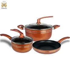 Kit 3 Frigideiras Panelas Anti-Aderente Cozinha Alumínio S/ Óleo